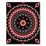 Bold Red Mandala Heritage Tribal Rug