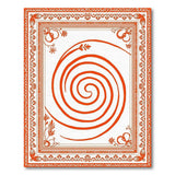 Red Spiral Medallion Persian Area Rug