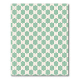 Seafoam Green Scalloped Hexagon Area Rug