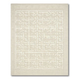 Beige and Neutral Ivory Lattice Geometric Area Rug