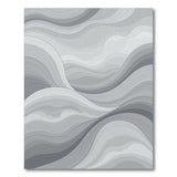 Grey Flowing Waves Area Rug
