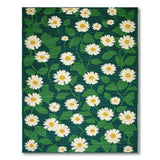 Green Daisy Meadow Floral Area Rug