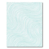 Fluid Teal Wave Abstract Area Rug