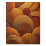 Overlapping Circle Shag Area Rug in Warm Orange Tones