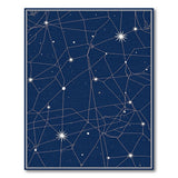 Blue and Teal Geometric Modern Navy Constellation Star Map Area Rug