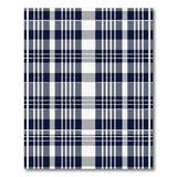 Navy Blue and White Plaid Area Rug