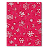 Whimsical Pink Snowflake Area Rug