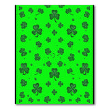 Lucky Green Shamrock Clover Area Rug
