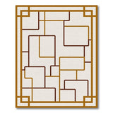 Brown and Tan Geometric Lattice Brown Tan Area Rug