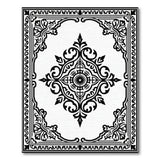 Traditional Persian Ornate Black White Traditional Persian Area Rug