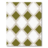 Sage Green Diamond Geometric Area Rug