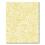 Yellow Wavy Geometric Abstract Area Rug