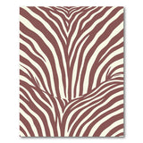 Boho Chic Wavy Brown Zebra Stripe Area Rug