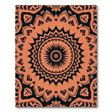 Traditional Persian Vibrant Orange Mandala Persian Area Rug