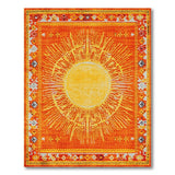 Vibrant Sunburst Orange Southwestern Rug