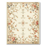 Ivory Rose Floral Vintage Area Rug