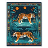 Starry Jungle Tigers Heritage Rug