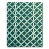 Teal Woven Lattice Area Rug