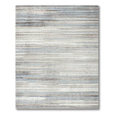 Blue and Teal Distressed Blue Grey Striped Area Rug