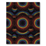 Geometric Modern Vibrant Rainbow Geometric Area Rug