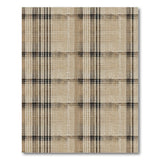 Beige Black Plaid Woven Area Rug
