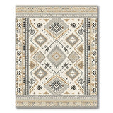 ODIKA Washable Southwestern Geometric Area Rug - Non-Slip Low Pile Boho Tribal Carpet
