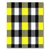 Yellow Black Grey Plaid Woven Area Rug
