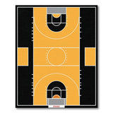 Orange Orange Basketball Court Area Rug