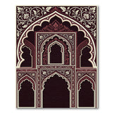 Ornate Red Arched Persian Area Rug