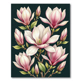Pink Magnolia Blossoms Area Rug