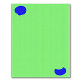 Mint Green Textured Area Rug with Blue Organic Shapes