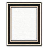 Beige Black Multi-Layered Frame Border Area Rug