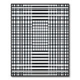 Checkered Black White Checkered Grid Area Rug