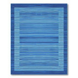 Blue and Teal Blue Teal Horizontal Stripe Area Rug