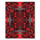 Vibrant Red Persian Floral Motif Rug
