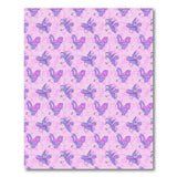 Playful Purple Winged Creatures Pink Pattern Area Rug