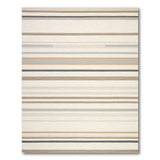 Neutral Tonal Horizontal Stripe Area Rug