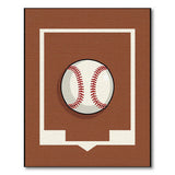 Brown and Tan Baseball Diamond Area Rug