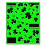 Kids Cartoon Vibrant Green Shamrock Clover Area Rug