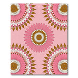 Floral Vintage Vintage Pink Daisy Floral Area Rug