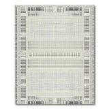 Black White Geometric Dot Grid Area Rug