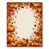Autumn Pumpkin Harvest Border Rug