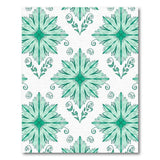 Seafoam Green Ornate Floral Area Rug