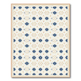Navy Gold Starburst Cream Area Rug