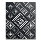 Modern Black White Geometric Diamond Area Rug