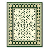 Shamrock Clover Scatter Cream Area Rug