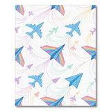 Colorful Airplane Kids Area Rug