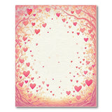 Romantic Pink Hearts Blossom Branch Rug