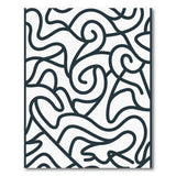 Black and White Abstract Area Abstract Swirl Black White Area Rug