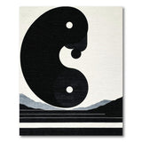 Black and White Yin Yang Harmony Black White Area Rug